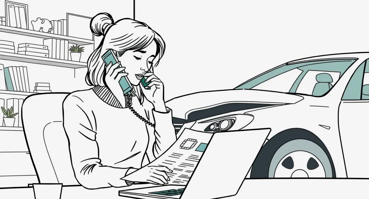 Poisťovací agent vysvetľuje vodičovi podmienky zmluvy na auto