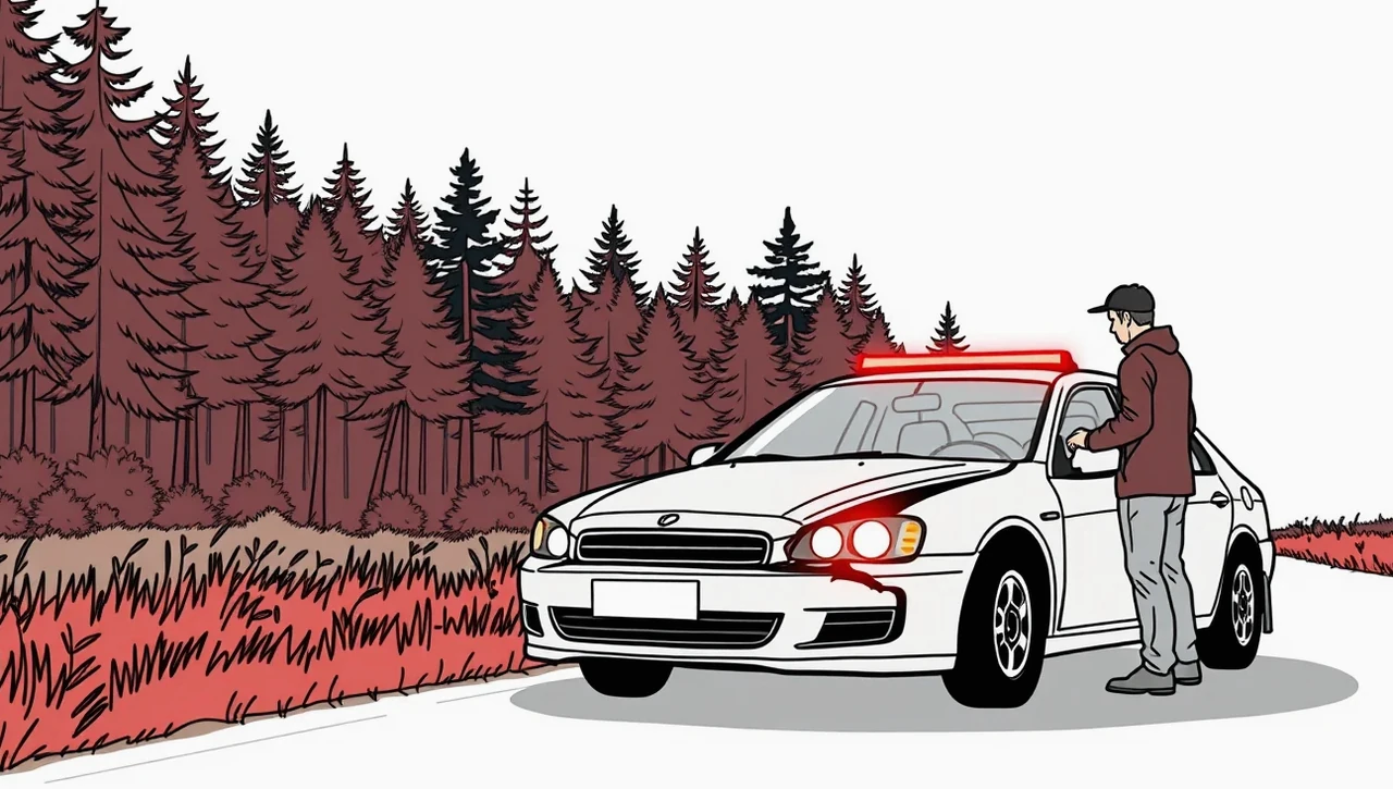 Osobné auto zaparkované na ulici po prudkej letnej búrke a krupobití