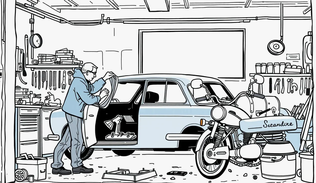 Detailný pohľad na prednú masku a chrómovaný nárazník nalešteného historického automobilu