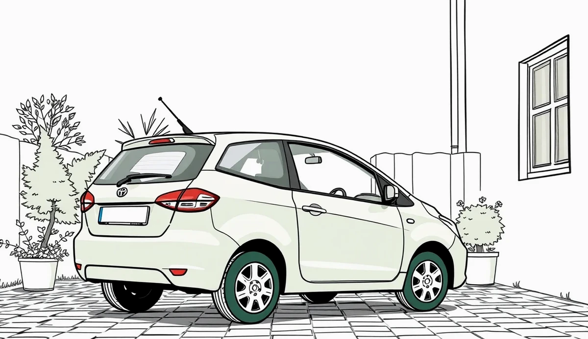 Rodinné auto zaparkované pred rodinným domom s otvorenou garážou