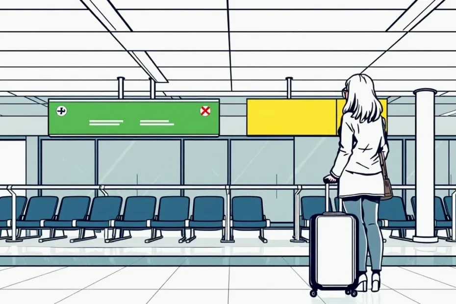 Cestovateľ kontroluje zmluvu o zájazde a letenky pred odchodom na dovolenku