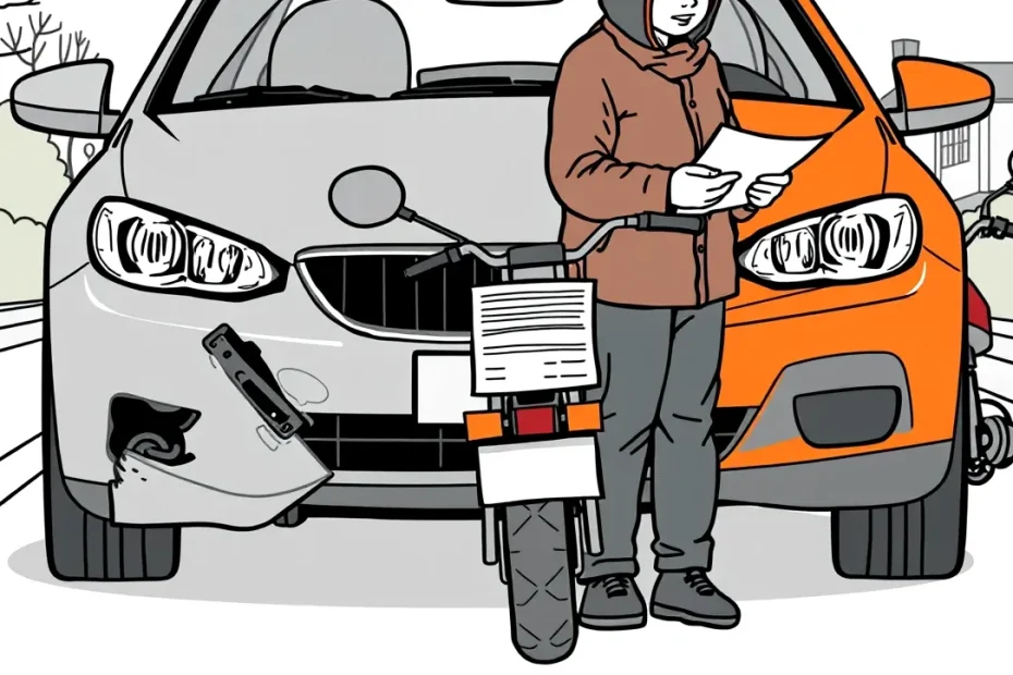 Predná maska a svetlomet vozidla Ford Focus zaparkovaného pred administratívnou budovou
