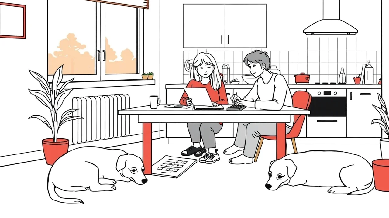 Veterinár vyšetruje psa na vyšetrovacom stole v modernej ambulancii