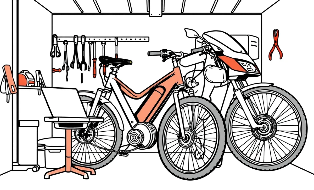 Detailný pohľad na elektromotor a rám moderného horského elektrobicykla