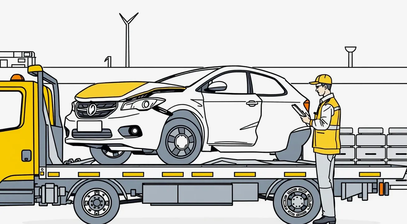 Podnikateľ overujúci faktúru a poistnú zmluvu kúpnej ceny jazdeného automobilu