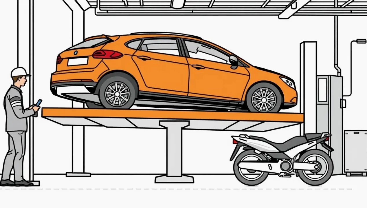 Pohľad na palubnú dosku a motorový priestor pri kontrole technických parametrov