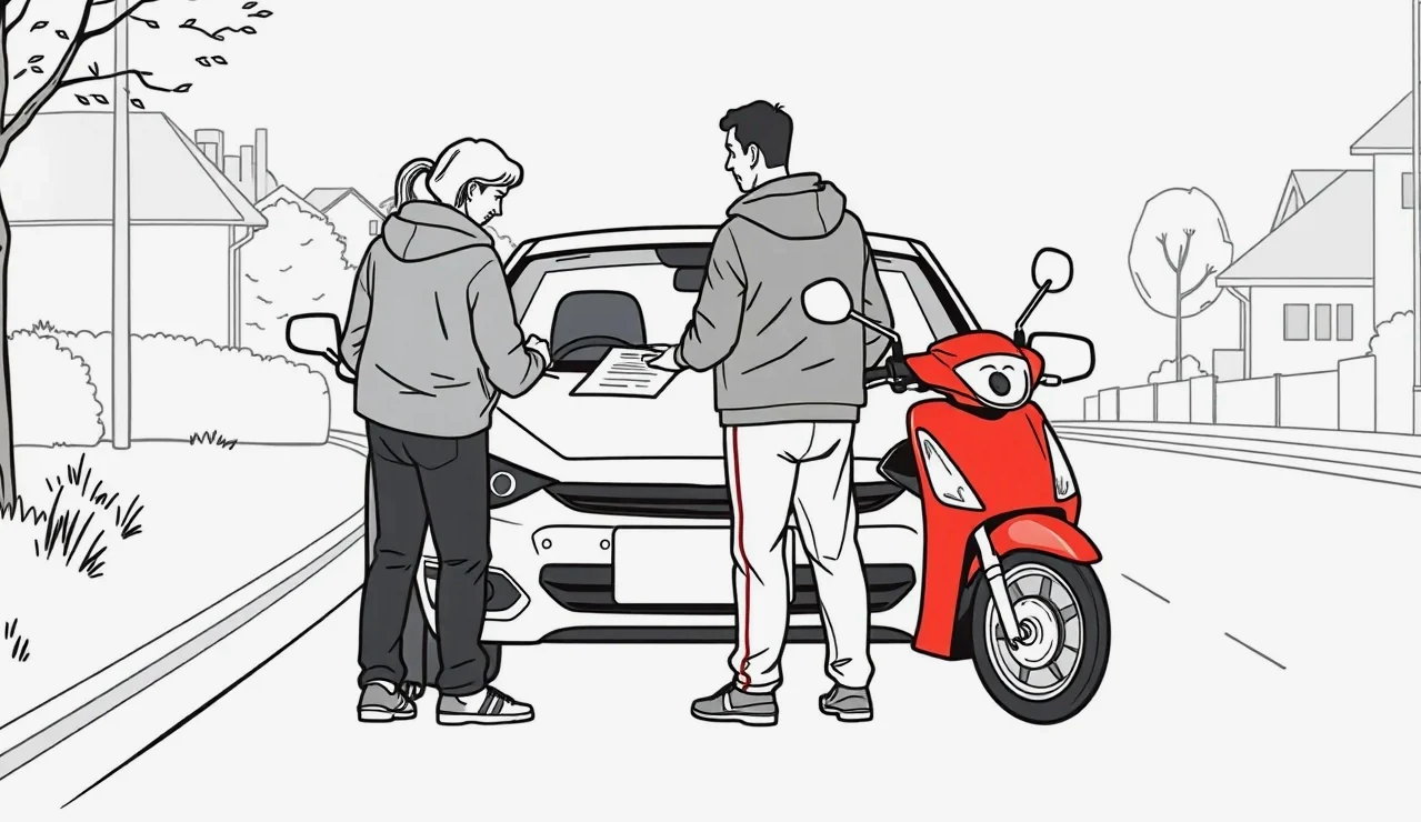 Záber z autokamery zachytávajúci priebeh kolízie na križovatke ako dôkazový materiál