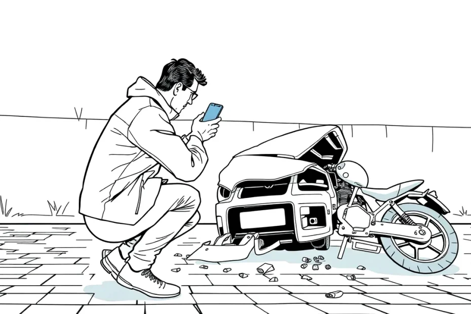 Obhliadka poškodenej karosérie a motorového priestoru technikom v autoservise