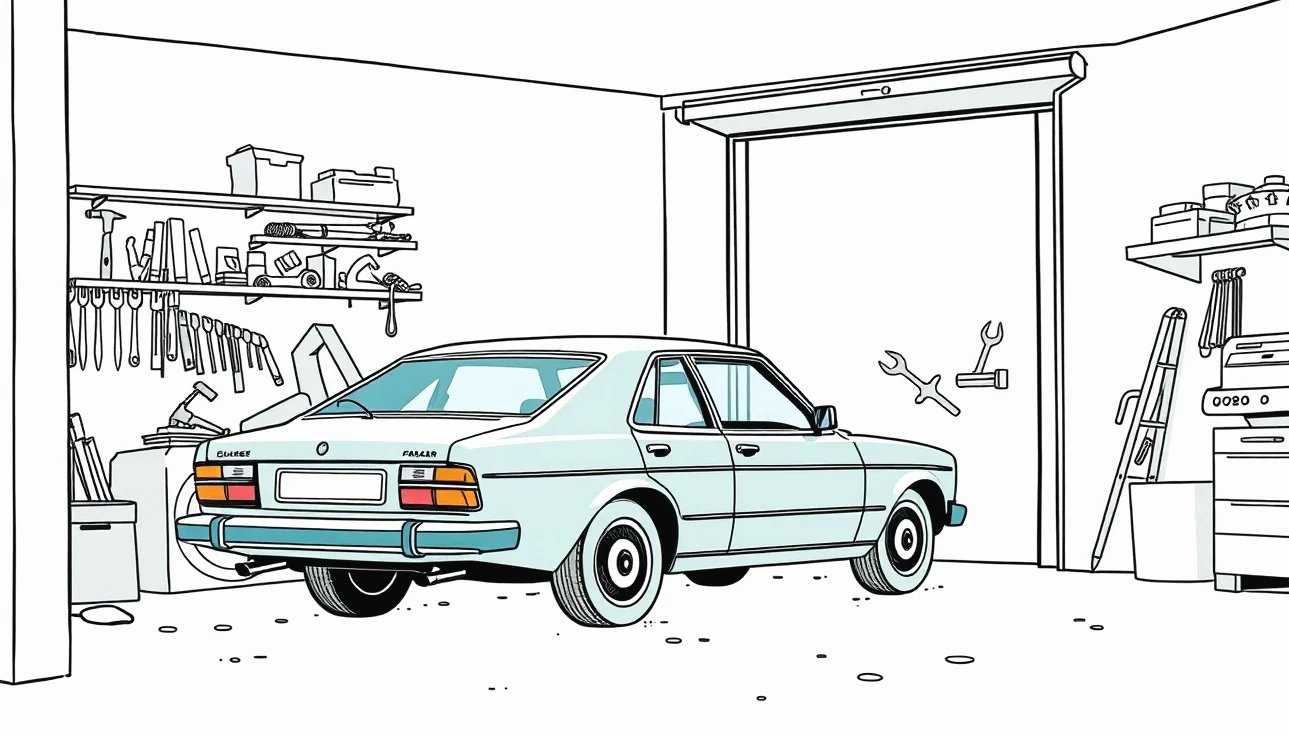 Servisný technik spisujúci zoznam poškodených dielov na vozidle v autoservise