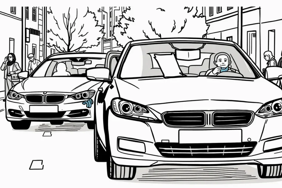 Výcvikové vozidlo autoškoly s označením L na streche počas jazdy v mestskej premávke